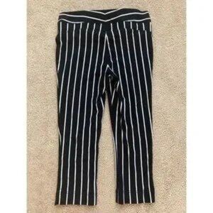 Nygard Luxe Slims Black & White Stripe Capris